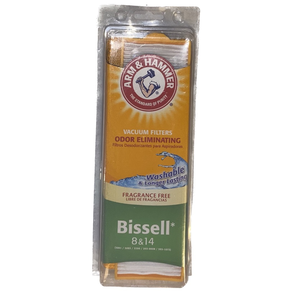 Arm & Hammer Bissell 8 & 14 Odor Eliminating Vacuum Filters for Upright Vacuums